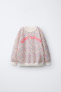 Zara ТОЛСТОВКА С ЦВЕТАМИ И НАДПИСЬЮ 501989101-330-18