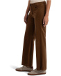 Meg High-Rise Fab Ab Wide Leg Raw Hem-Long Inseam in Cognac