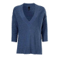 V-Pullover, jeansblau