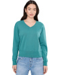Long Sleeve Deep V-Neck Sweatshirt