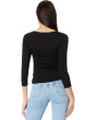 Enid 3/4 Sleeve V-Neck Crop Tee