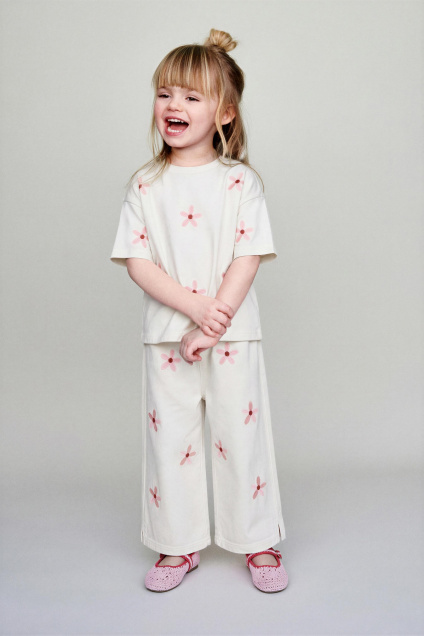 Zara КЮЛОТА С ЦВЕТОЧНОЙ ВЫШИВКОЙ 529285275-712-18