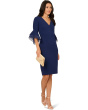 Crepe Combo Midi Dress