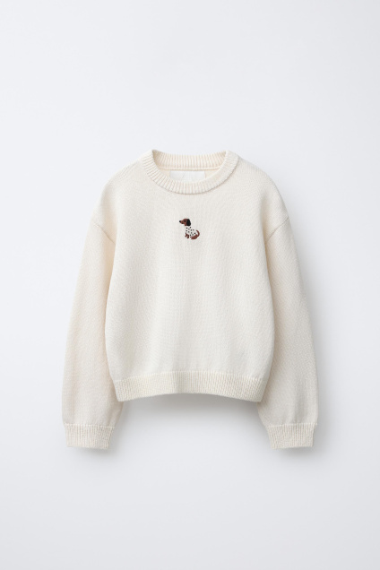 Zara ВЯЗАНЫЙ СВИТЕР С ВЫШИВКОЙ ДЛЯ СОБАК 510692947-052-7