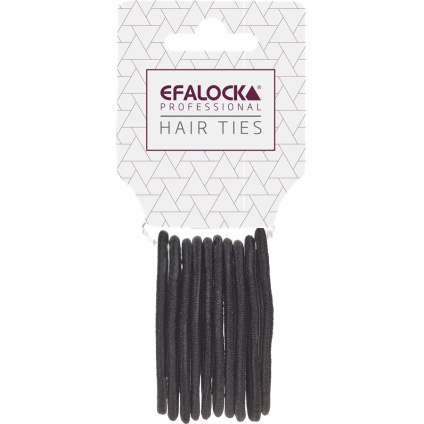 Efalock Professional Резинки для волос Резинки для волос Черные - 10 шт.