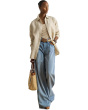 Relaxed Fit Striped Linen Shirt