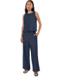 Petite Lightweight Organic Cotton Denim Round Neck Shell