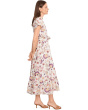Notch Neck Midi With Puff Sleeves