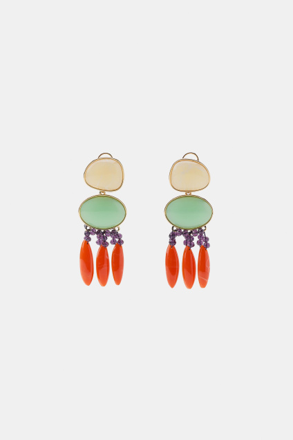 Zara ДВОЙНЫЕ СЕРЬГИ ИЗ ИСКУССТВЕННОЙ СМОЛЫ И ЮВЕЛИРНОГО ЖЕМЧУГА 506803682-330-3