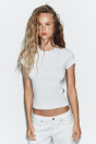 Zara ТОП С КОРОТКИМ ВЫРЕЗОМ И БАНТАМИ 513943606-250-2