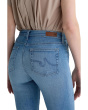 Mari Mid-Rise Slim Straight Crop Jeans in Atlantis