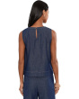 Lightweight Organic Cotton Denim Round Neck Shell