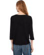 3/4 Sleeve Split Neck Mandarin Tee