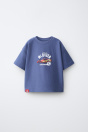 Zara Футболка С ПРИНТОМ CARS LIGHTNING MCQUEEN ОТ DISNEY/PIXAR синего цвета