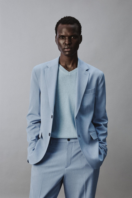 Zara ПИДЖАК СО СТРУКТУРНЫМ РИСУНКОМ - COMFORT 529309682-403-46
