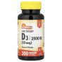 Sundance Vitamins, витамин D3, высокоэффективный, 50 мкг (2000 МЕ), 200 капсул с быстрым высвобождением