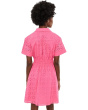 Button-Down Belted Lace Mini Dress