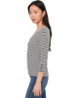 3/4 Sleeve With Buttons Henley Knit Top