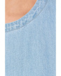 Lightweight Organic Cotton Denim Round Neck Shell