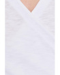 Ribbed Slub 3/4 Sleeve Surplice