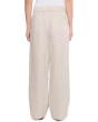 Striped Organic Linen Sheen High Waisted Full Length Trousers