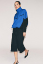Zara Функциональные черные шорты-бермуды с декоративными складками ZW Collection