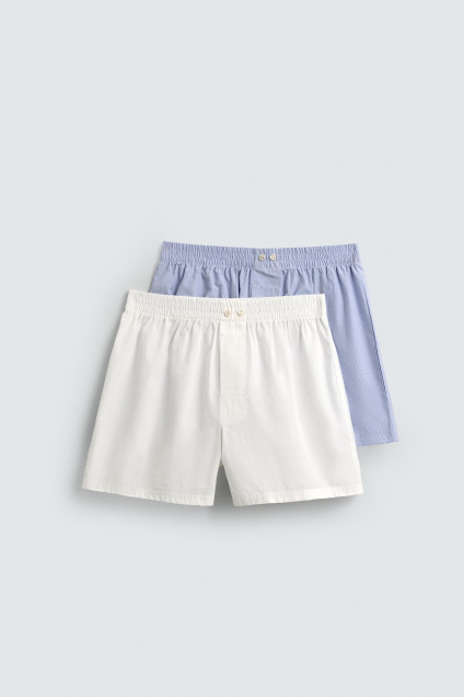 Zara БОКСЕРСКИЕ ТРУСЫ ОТ POPELIN В УПАКОВКЕ ПО 2 ШТУКИ 515268359-555-3