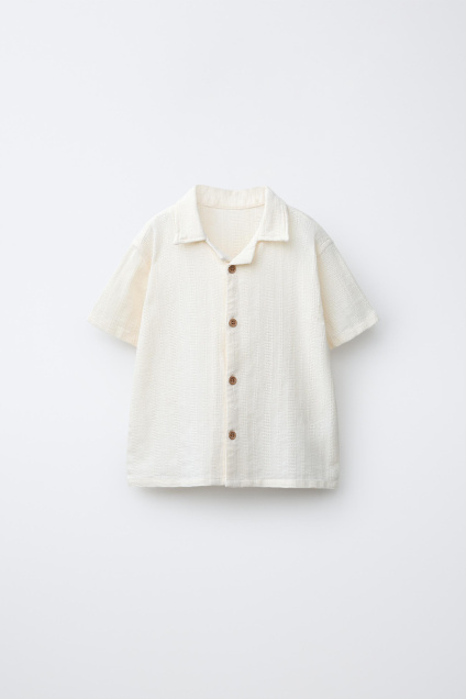 Zara РУБАШКА СО СТРУКТУРНЫМ РИСУНКОМ 505180695-712-18
