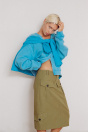 Zara Светло-голубая ТОЛСТОВКА С ЗАСТЕЖКОЙ-молнией, подходящая ДЛЯ СТИРКИ