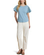 Eyelet Cotton Jersey & Broadcloth Top