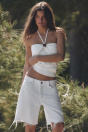 Zara ДЖИНСОВЫЕ ШОРТЫ-БЕРМУДЫ TRF С ЗАВЫШЕННОЙ ТАЛИЕЙ 537293402-250-32