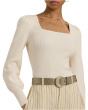Rib-Knit Puff-Sleeve Sweater