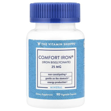 The Vitamin Shoppe, Comfort Iron®, 25 мг, 90 растительных капсул