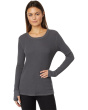 Washed Cotton Modal Thermal Long Sleeve Crew Neck Tee