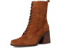 Safina Lace Up Block Heel Combat Bootie