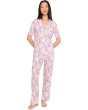 Petite Sunshine Meadows Elbow Sleeve Notch Collar Girlfriend Pajama Set