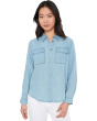 Denim Long Sleeve Shirt with Pockets