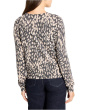 Petite Wild Dot Buttoned Up Pullover Sweater