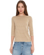 3/4 Sleeve Stripe Envelope Boat Tee