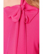 Short Sleeve Tie Neck Bow Knit Top