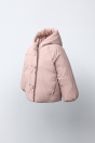 Zara ВОДОНЕПРОНИЦАЕМОЕ СТЕГАНОЕ ПАЛЬТО С БАНТАМИ розового ЦВЕТА