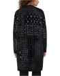 Long Sleeve Collarless Open Front Sweater Coat
