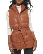 Vegan Leather Puffer Vest