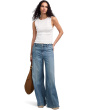 Wide Sweep Trouser with Seam in Robertson Wash