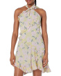 Suttonn Twist Neck Frill Detail Mini Dress
