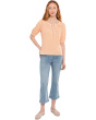 Petite Mid-Rise Gia Glider Pull-On Crop Flare with Tulip Back Slit