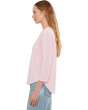 3/4 Sleeve V-Neck Tee with Curved Hem