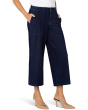 Wide Leg Knit Denim Cargo w/ Elastic Back Wb