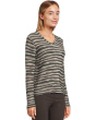 Long Sleeve Stripe V-neck Knit Top