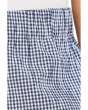 Organic Cotton Pucker Check Ankle Wide Pants